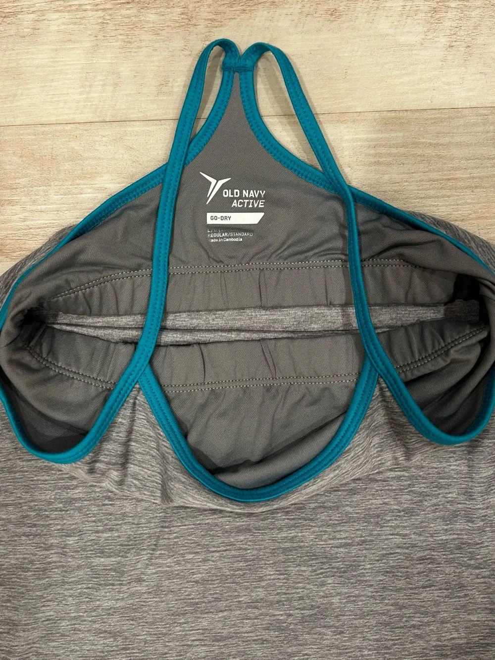 Old Navy Athletic Tanks Lot of 3: 'Run Wild' Racerback, ‘Play 2 Win’ Tank, Grey